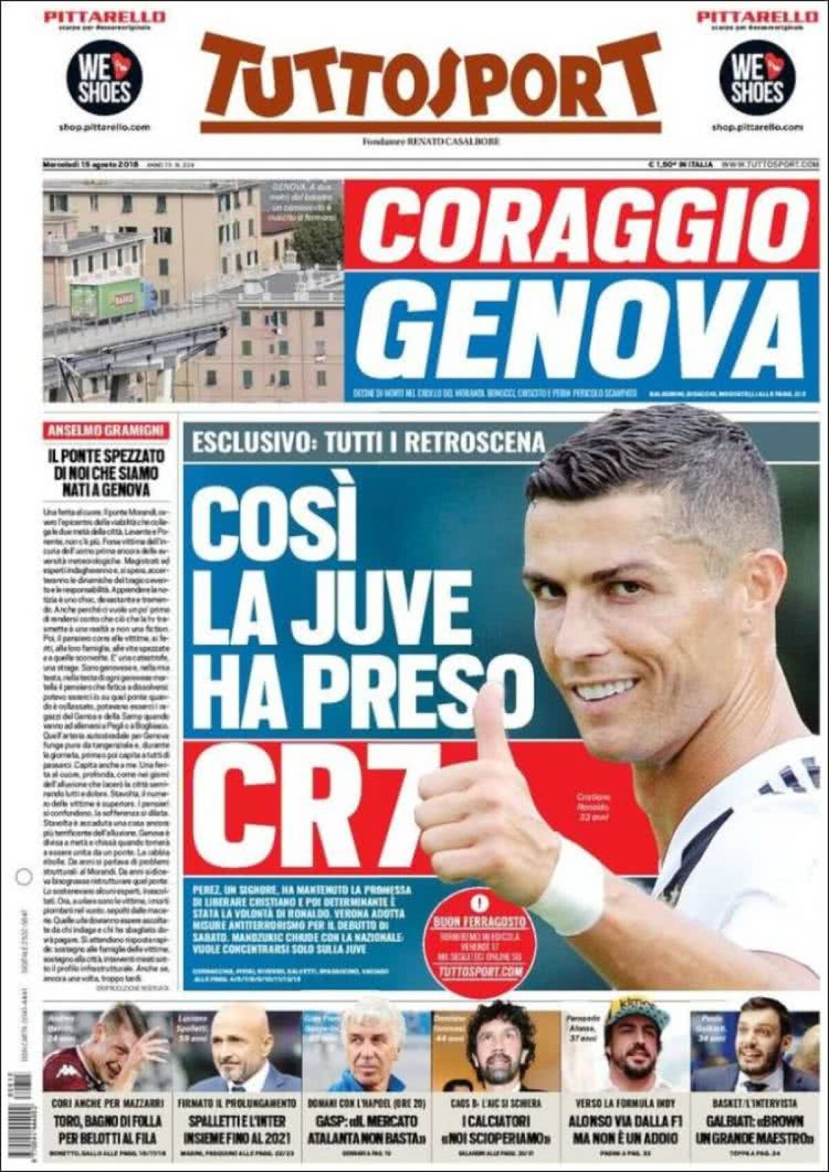 Ce scriu azi ziarele de sport din lume (15 august 2018)