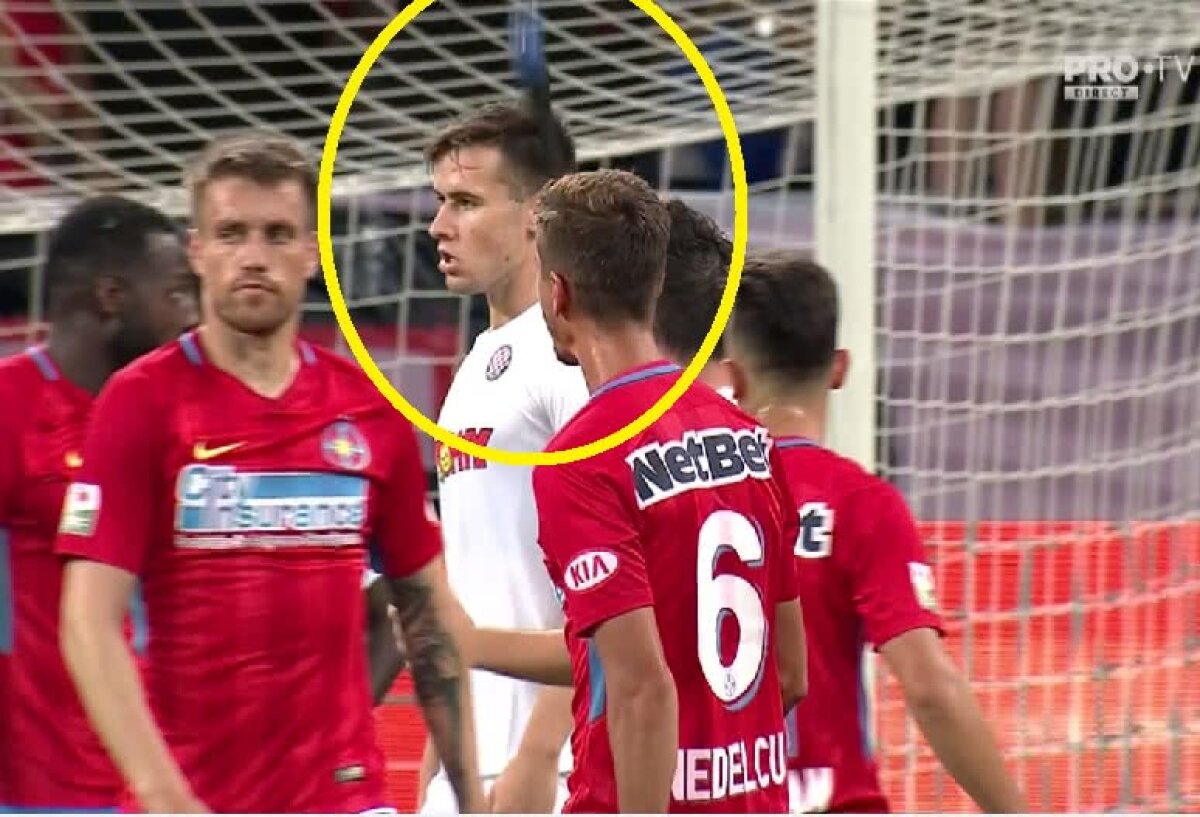 FCSB - HAJDUK SPLIT. ULUITOR! Dragoș Nedelcu, plin de sânge după o lovitură primită din tribunele Arenei Naționale