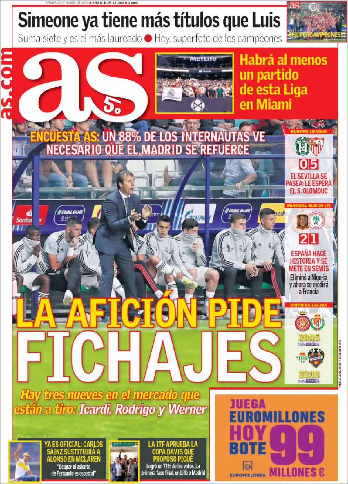 Ce scriu azi ziarele de sport din lume (17 august 2018)