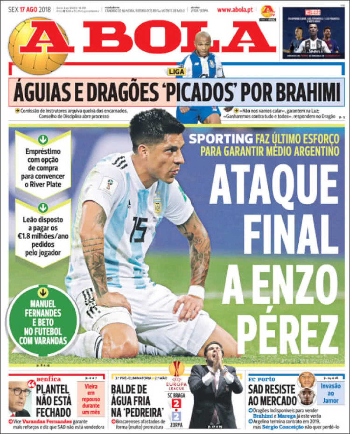 Ce scriu azi ziarele de sport din lume (17 august 2018)