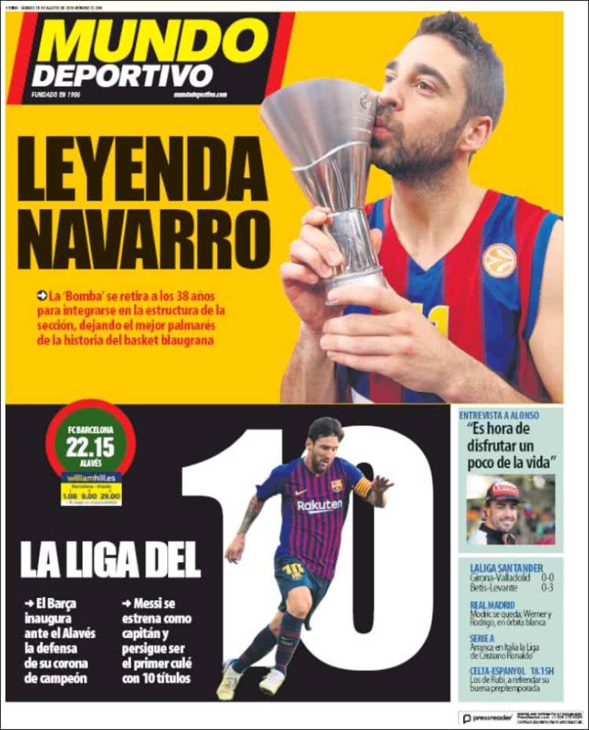 Ce scriu azi ziarele de sport din lume (18 august 2018)