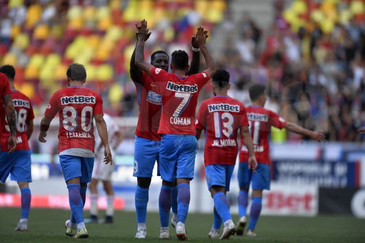FCSB - SEPSI 2-0 // GALERIE FOTO Nu mai e Mbappe! » Florinel Coman a celebrat supergolul din lovitură liberă în stilul unui alt mare jucător