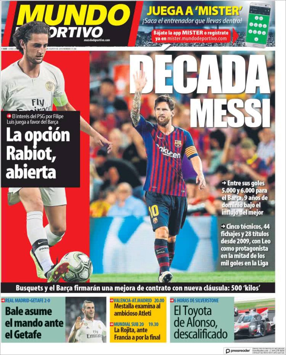 Ce scriu azi ziarele de sport din lume (20 august 2018)