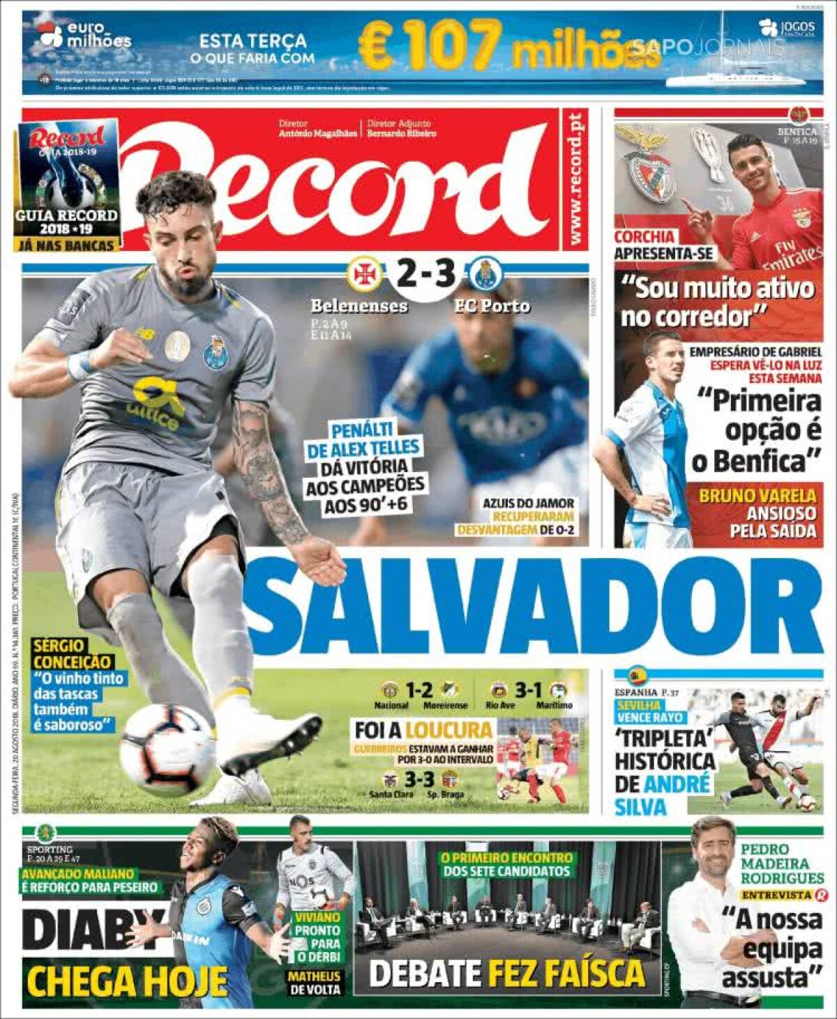 Ce scriu azi ziarele de sport din lume (20 august 2018)