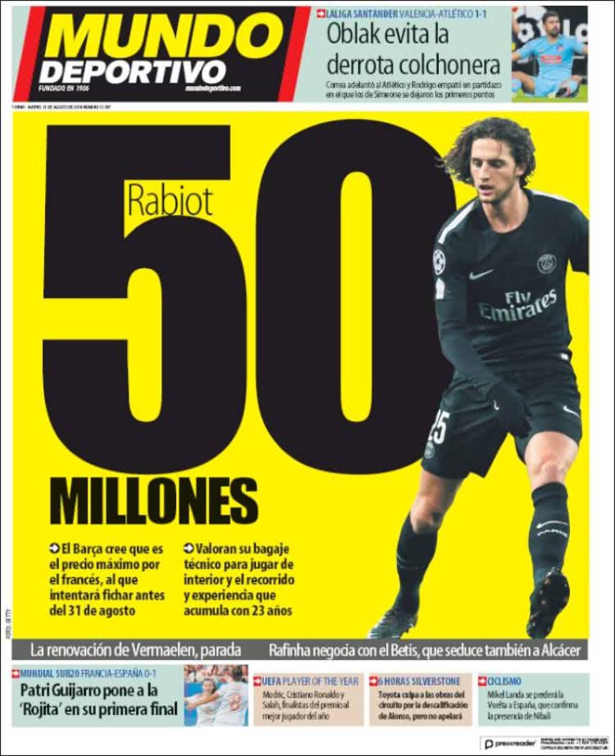 Ce scriu azi ziarele de sport din lume (21 august 2018)