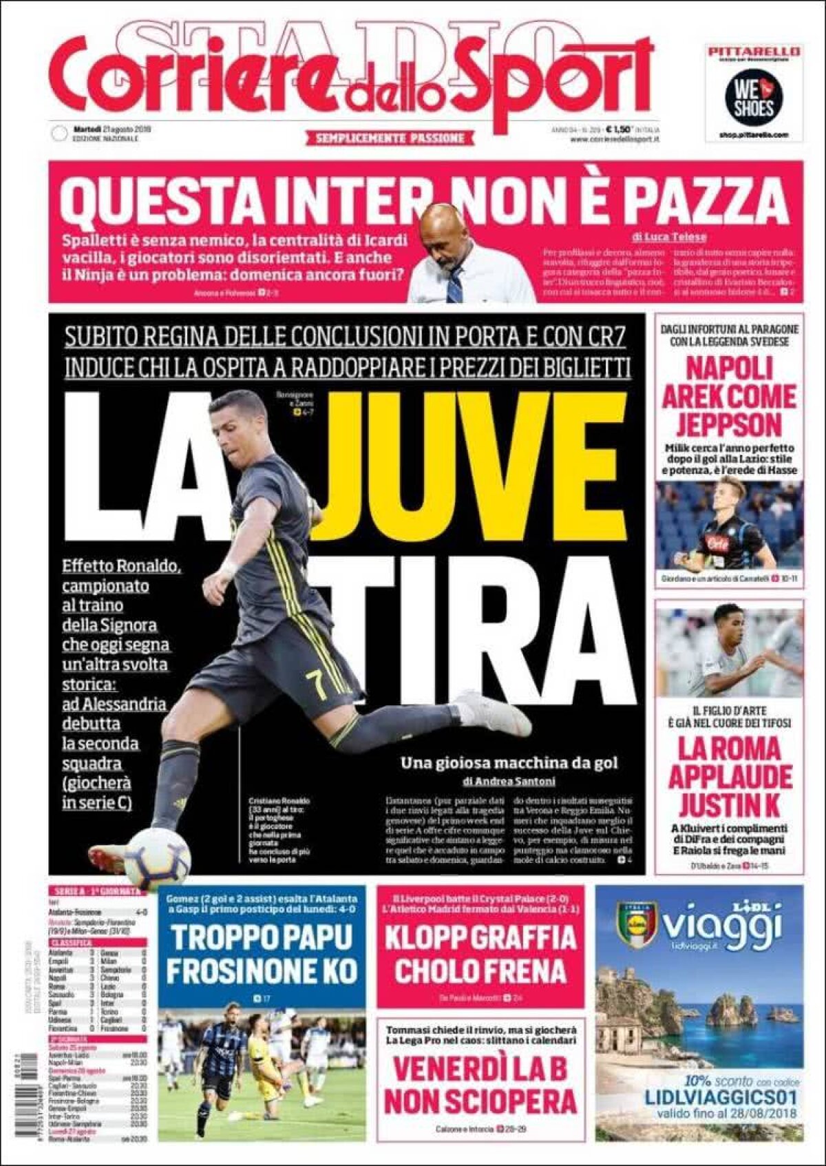 Ce scriu azi ziarele de sport din lume (21 august 2018)