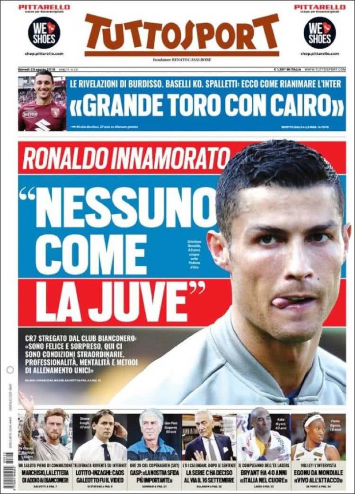 Ce scriu azi ziarele de sport din lume (23 august 2018)