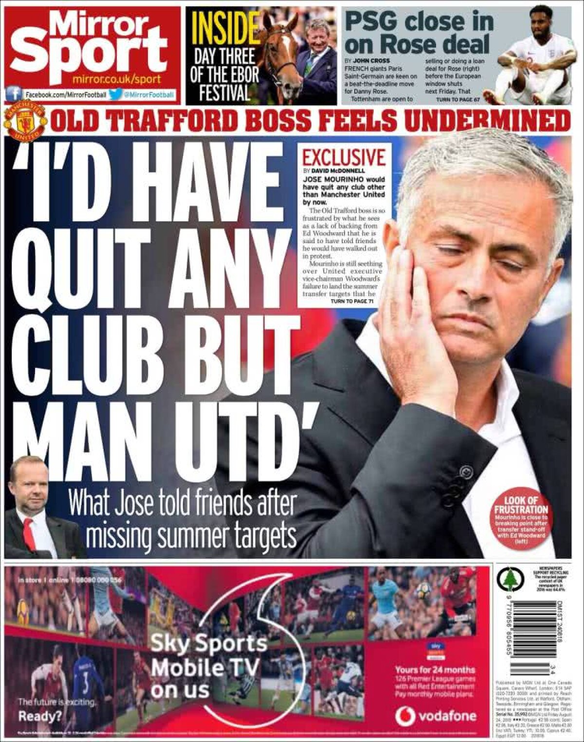 Ce scriu azi ziarele de sport din lume (24 august 2018)