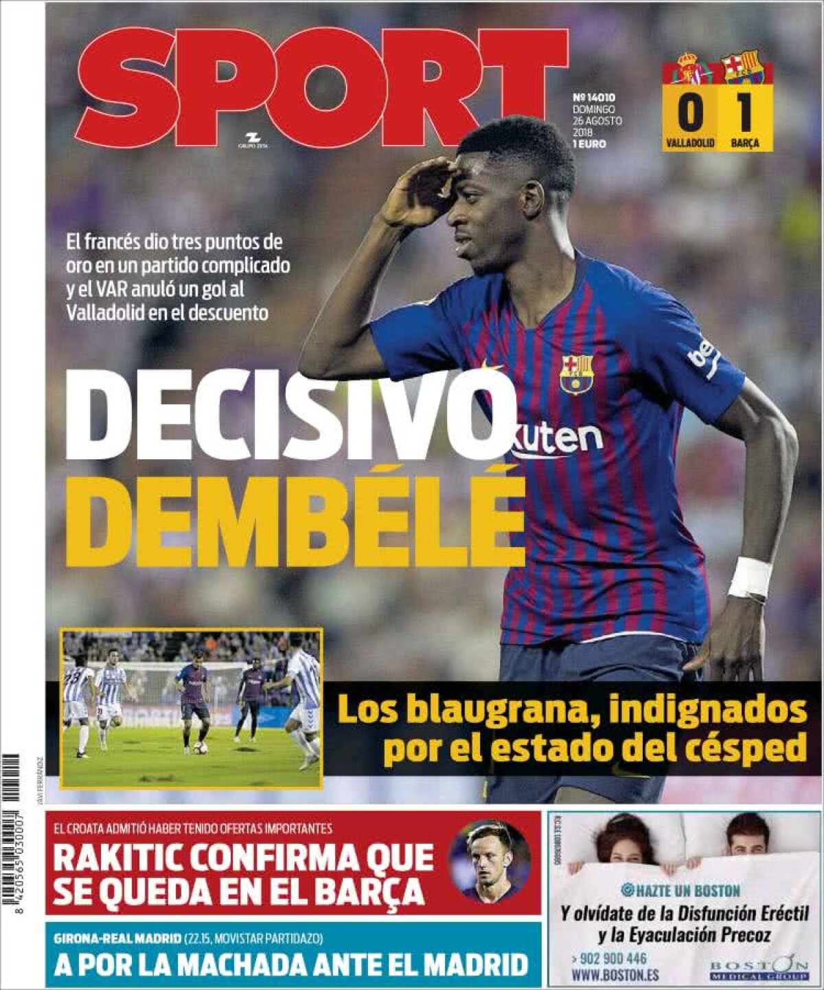 Ce scriu azi ziarele de sport din lume (26 august 2018)