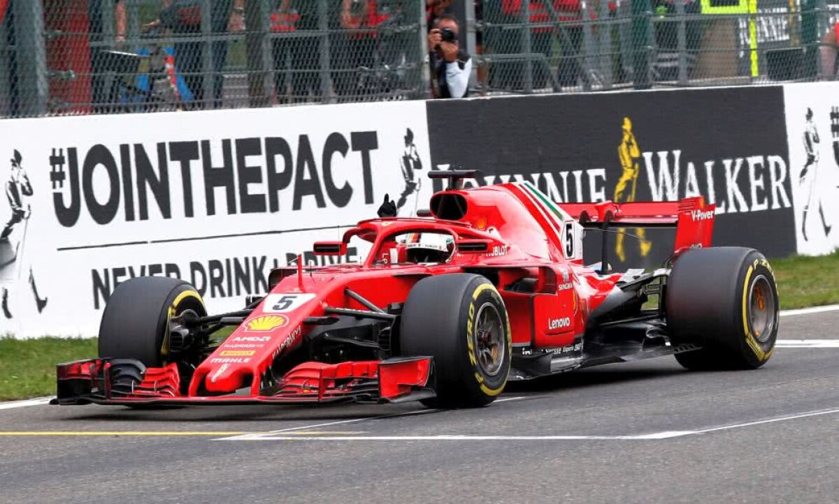 FOTO Roșu se întoarce! Vettel a triumfat în Marele Premiu al Belgiei » Hamilton a plecat din pole-position, dar a terminat pe 2