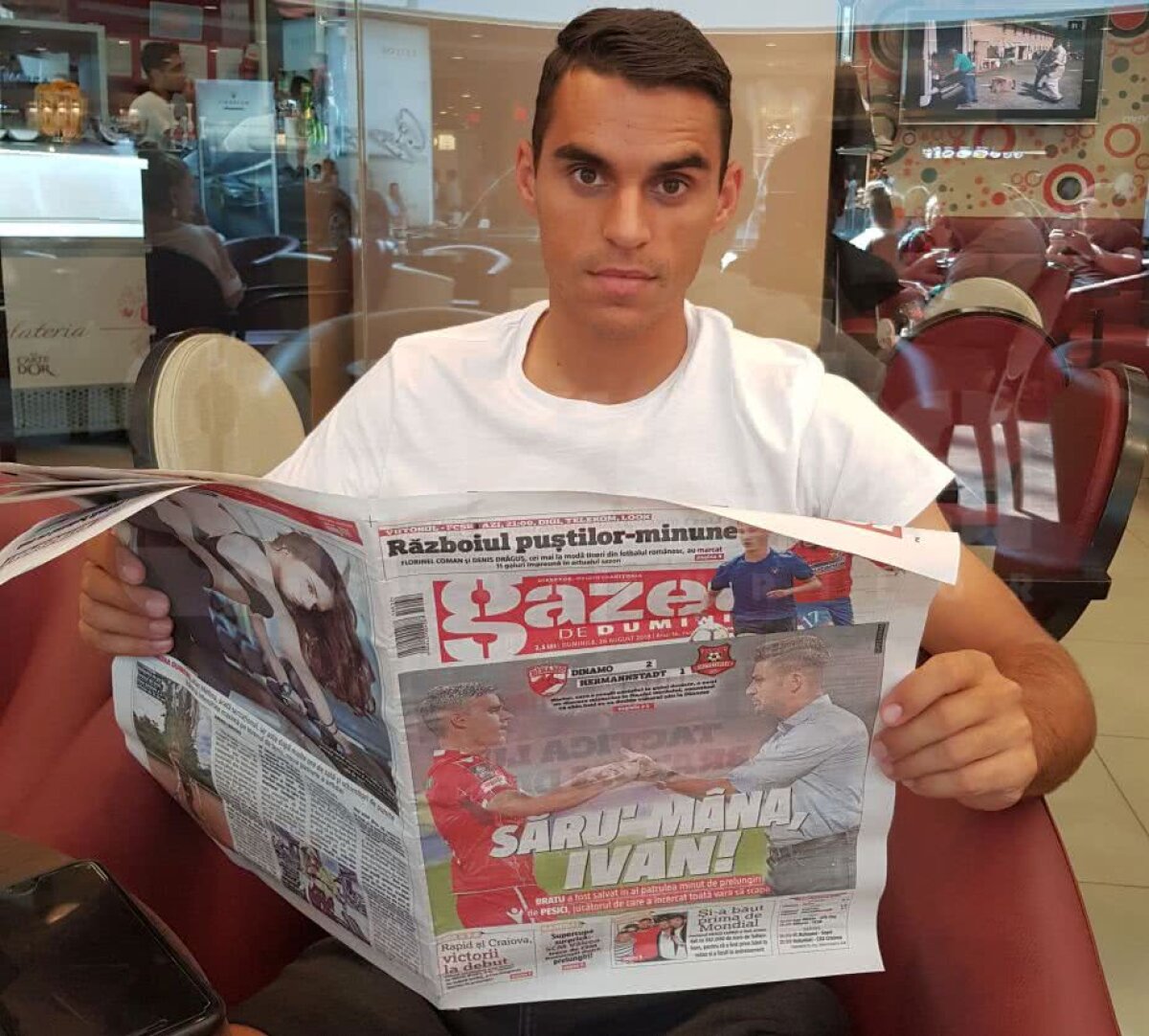 EXCLUSIV Eroul lui Dinamo, Ivan Pesic, a savurat apariția sa pe prima pagină a Gazetei: ”Sunt mândru!” + "Acesta e cel mai important obiectiv al nostru"