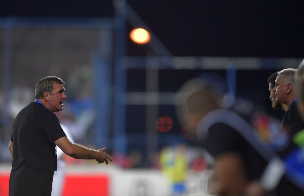 VIITORUL - FCSB // FOTO Moment tensionat pe banca Viitorului » Hagi și-a ieșit din minți și a țipat la antrenorul de portari!
