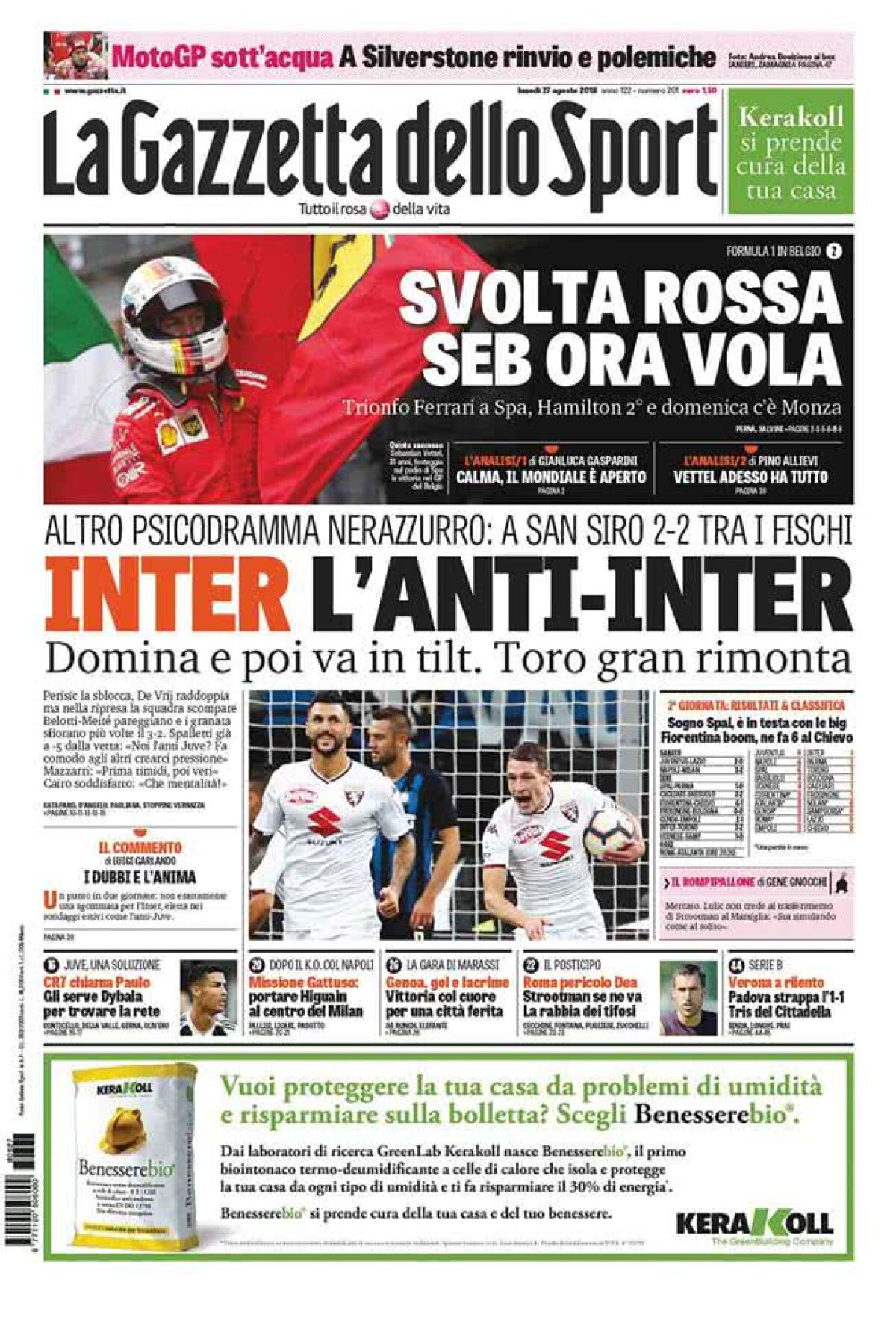 Ce scriu azi ziarele de sport din lume (27 august 2018)