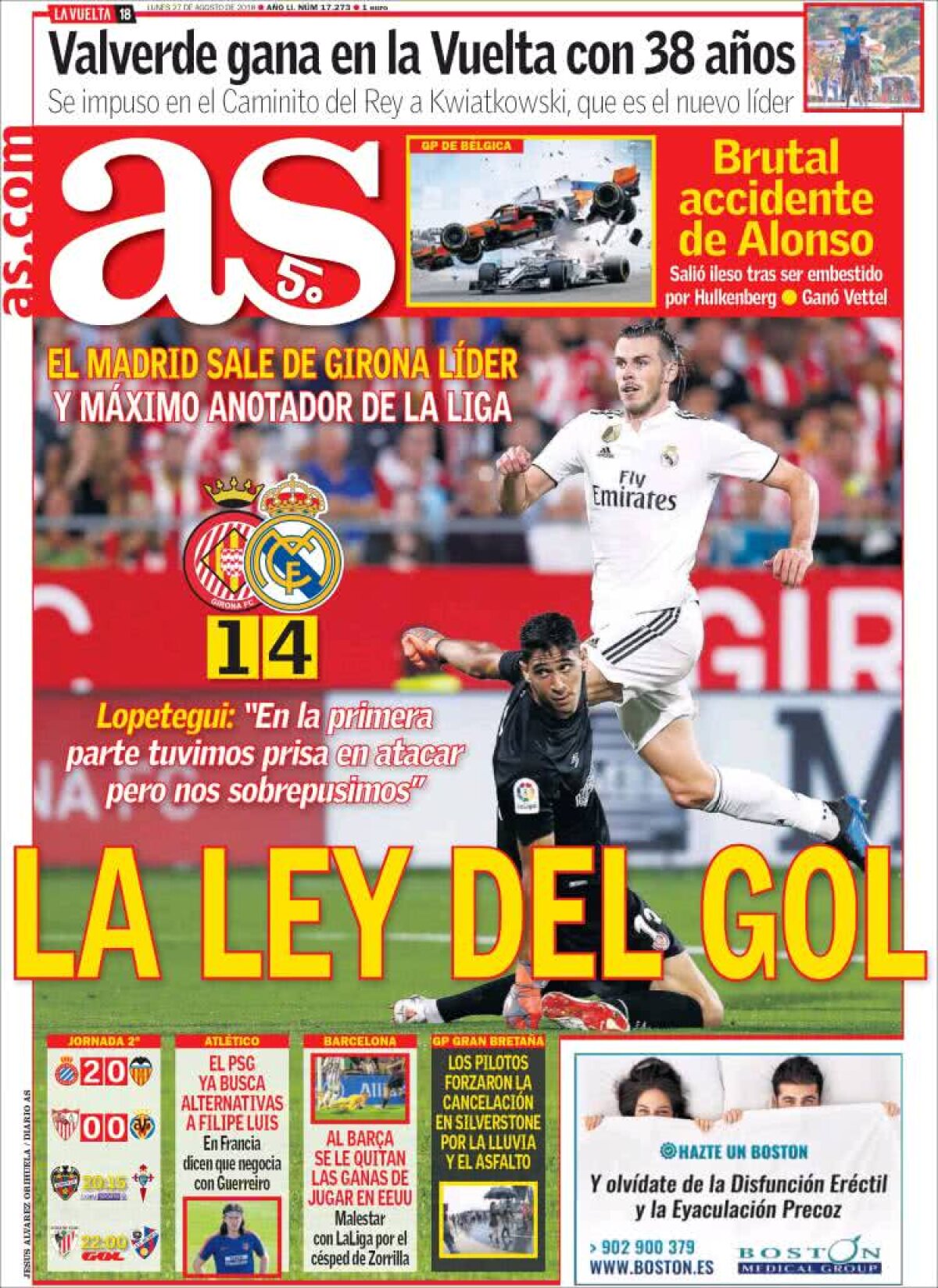 Ce scriu azi ziarele de sport din lume (27 august 2018)