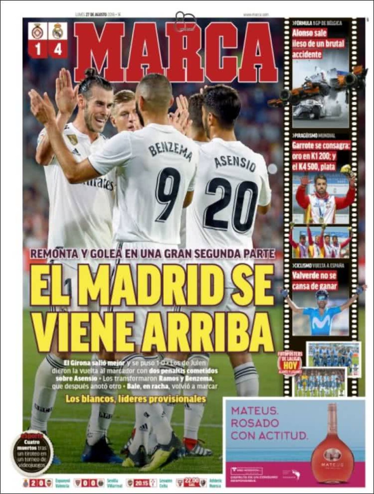 Ce scriu azi ziarele de sport din lume (27 august 2018)