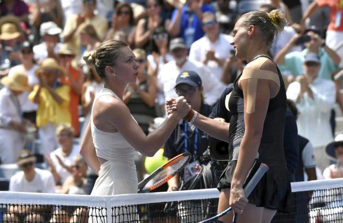 SIMONA HALEP - KAIA KANEPI // FOTO Coșmar sau realitate? Simona Halep, eliminată în primul tur de la US Open după ce a fost masacrată de jocul agresiv al Kaiei Kanepi