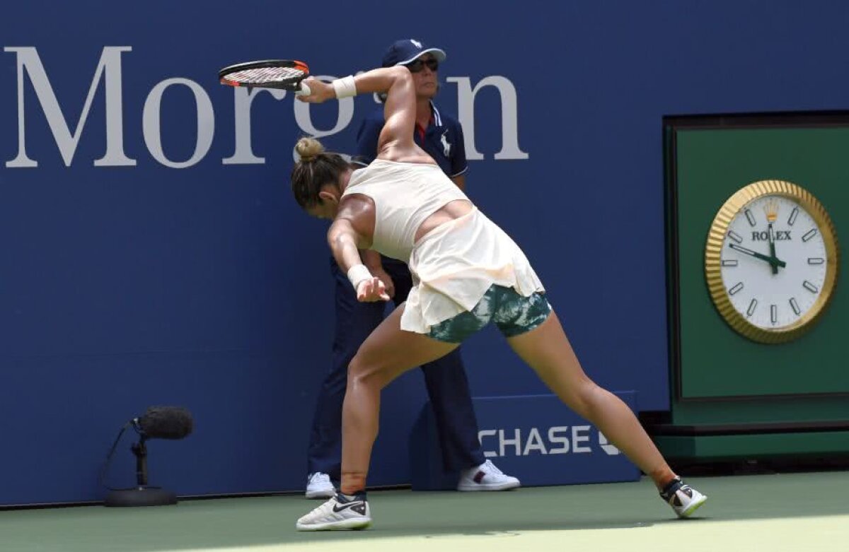 SIMONA HALEP - KAIA KANEPI // FOTO Coșmar sau realitate? Simona Halep, eliminată în primul tur de la US Open după ce a fost masacrată de jocul agresiv al Kaiei Kanepi