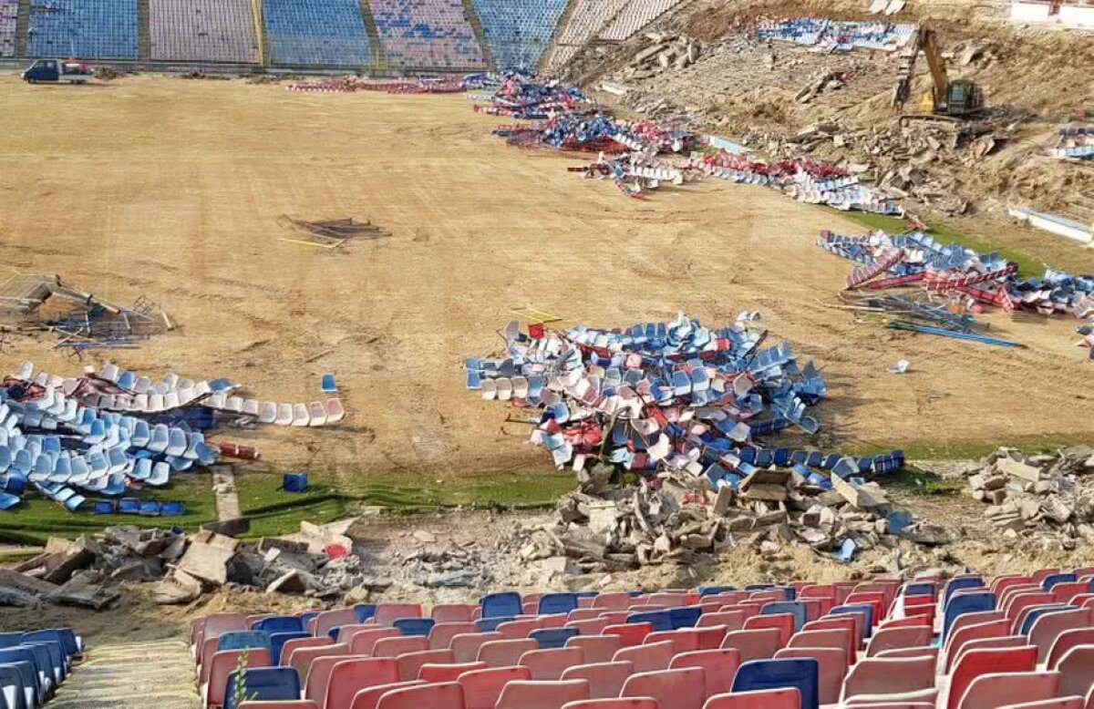 EXCLUSIV VIDEO + FOTO Atenție, cade "Ghencea"! Imagini incredibile de azi din "Templul fotbalului românesc" 