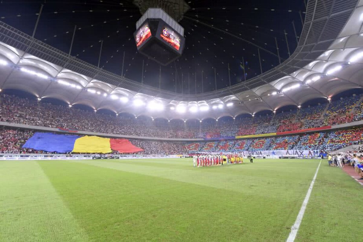 FOTO FCSB - RAPID VIENA // Scenografie motivațională a suporterilor FCSB la meciul cu Rapid Viena » Au amintit de două meciuri istorice ale echipei