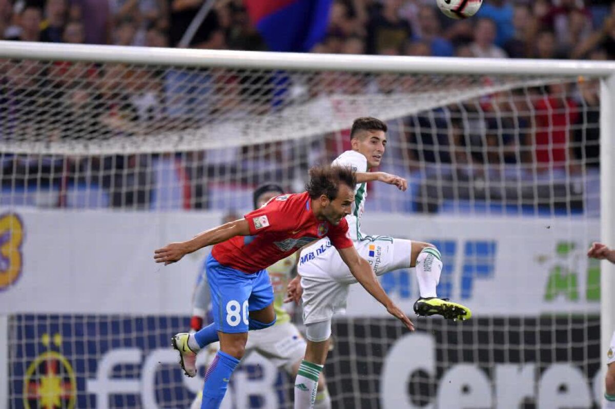 FOTO » Puneți milieurile la loc! "Messi al portarilor" o îngroapă pe FCSB » Roș-albaștrii ratează calificarea în grupele Europa League, deși au învins Rapid Viena, scor 2-1