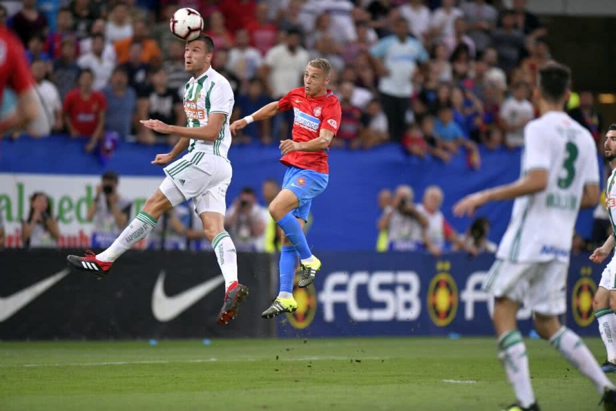 FOTO » Puneți milieurile la loc! "Messi al portarilor" o îngroapă pe FCSB » Roș-albaștrii ratează calificarea în grupele Europa League, deși au învins Rapid Viena, scor 2-1