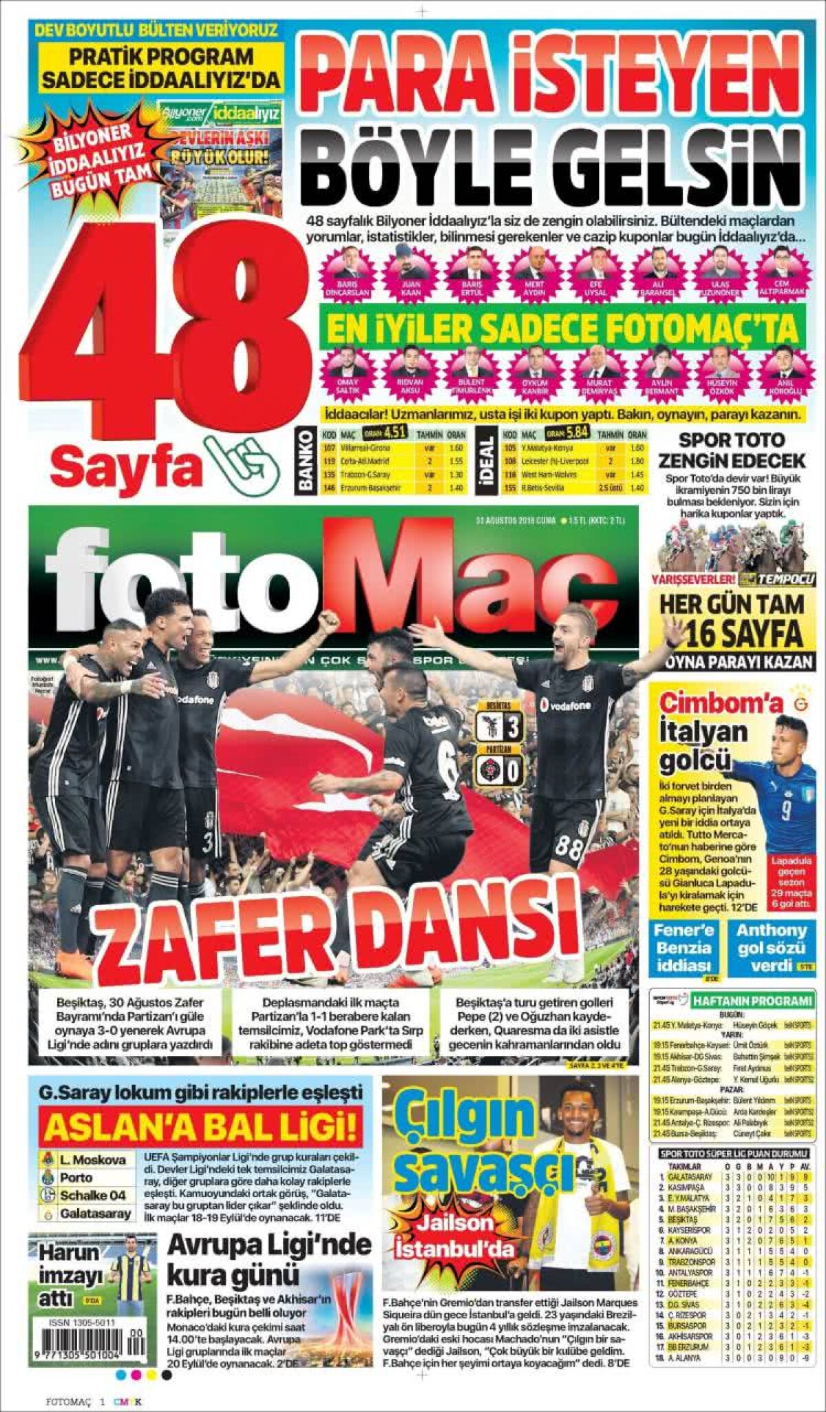 Ce scriu azi ziarele de sport din lume (31 august 2018)