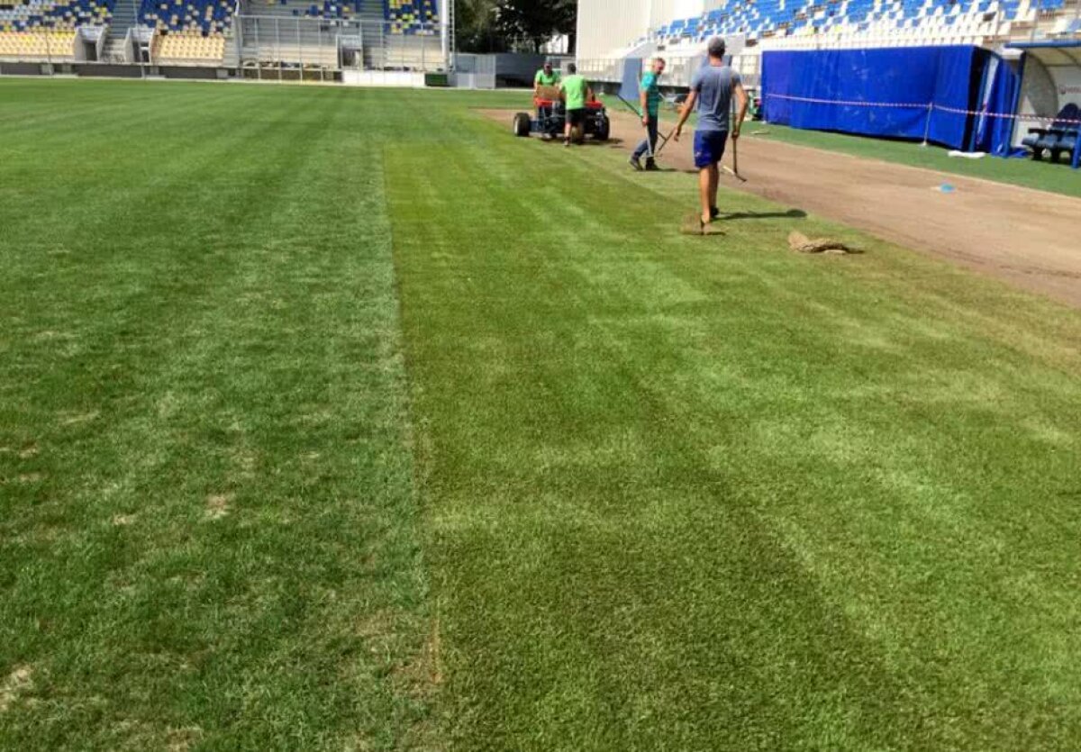 FOTO Cum arată gazonul de pe "Ilie Oană" cu 4 zile înainte de meci! FRF a luat o decizie radicală 