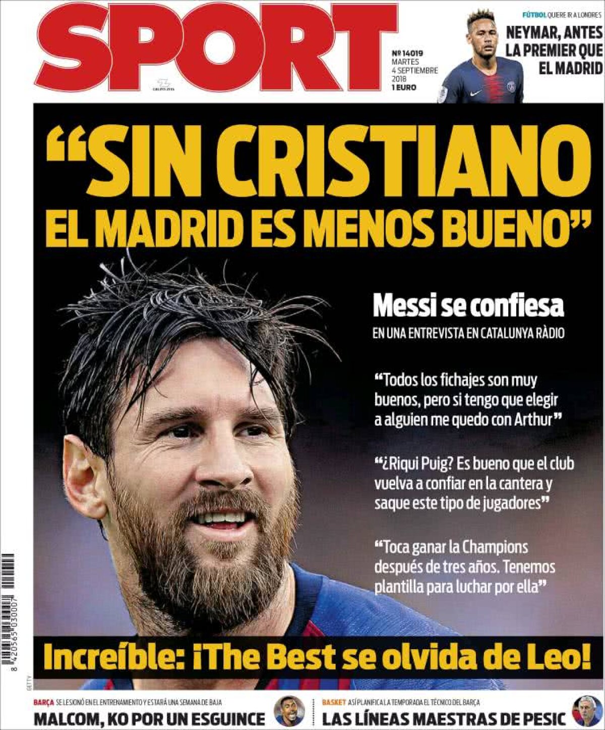 Ce scriu azi ziarele de sport din lume (4 septembrie 2018)