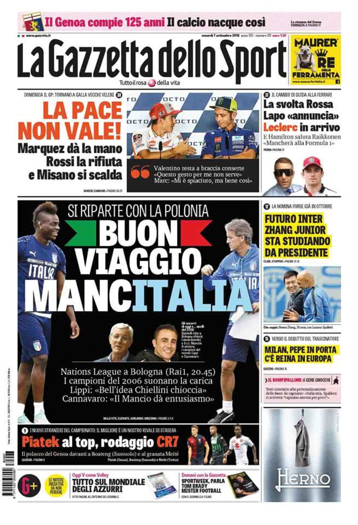 Ce scriu azi ziarele de sport din lume (7 septembrie 2018)