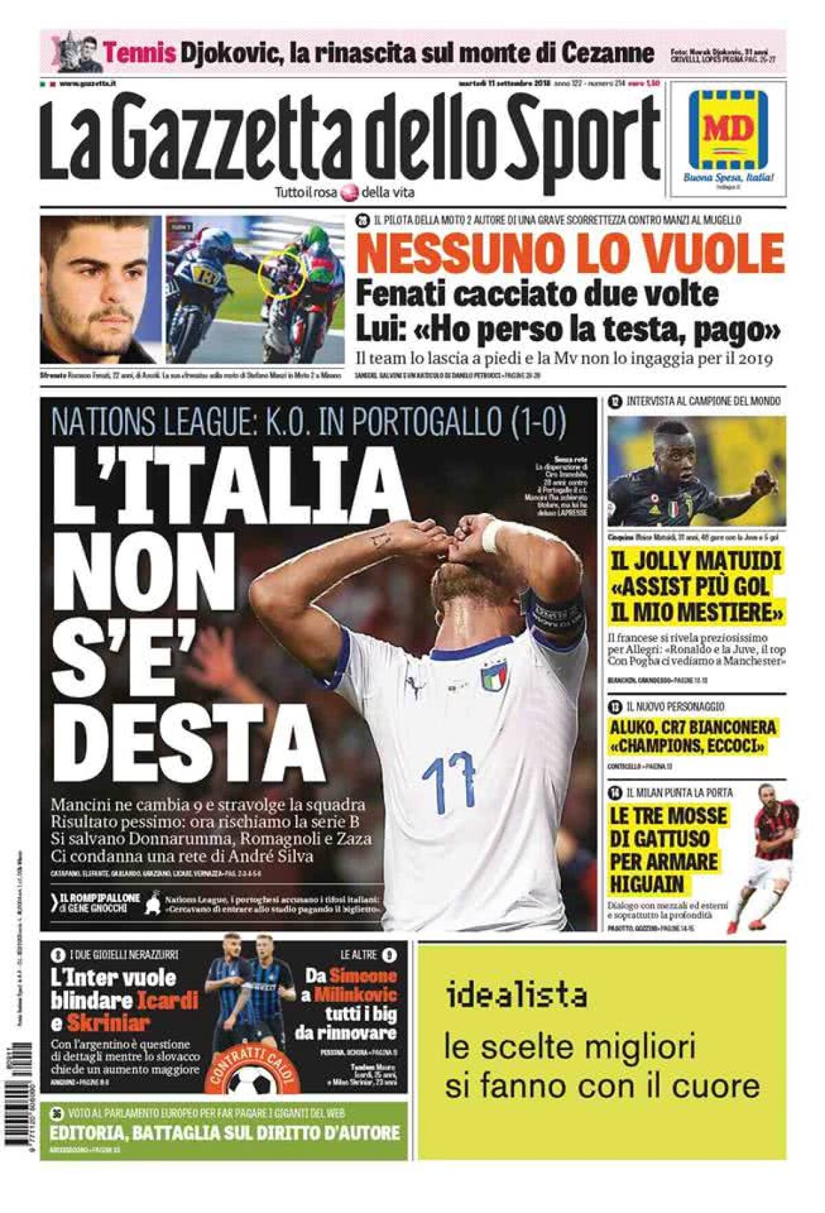 Ce scriu azi ziarele de sport din lume (11 septembrie 2018)