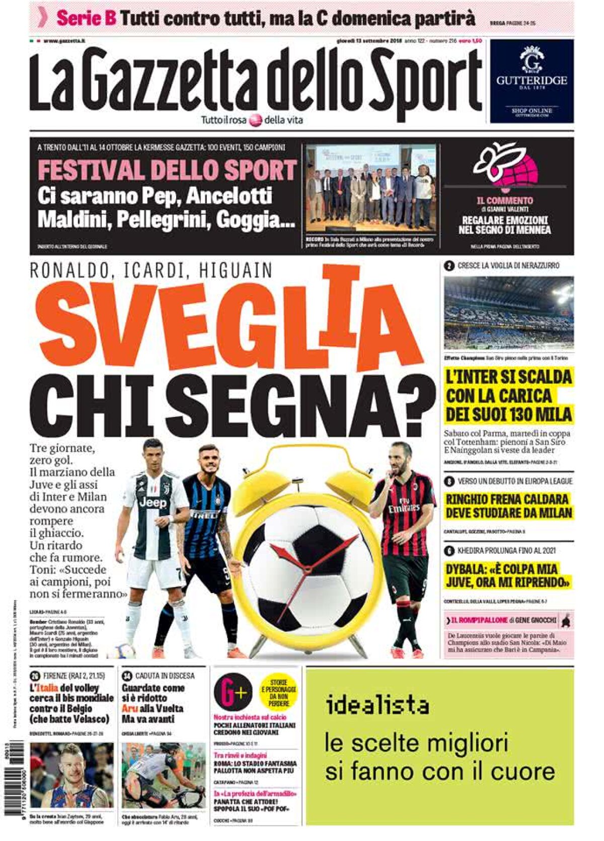 Ce scriu azi ziarele de sport din lume (13 septembrie 2018)