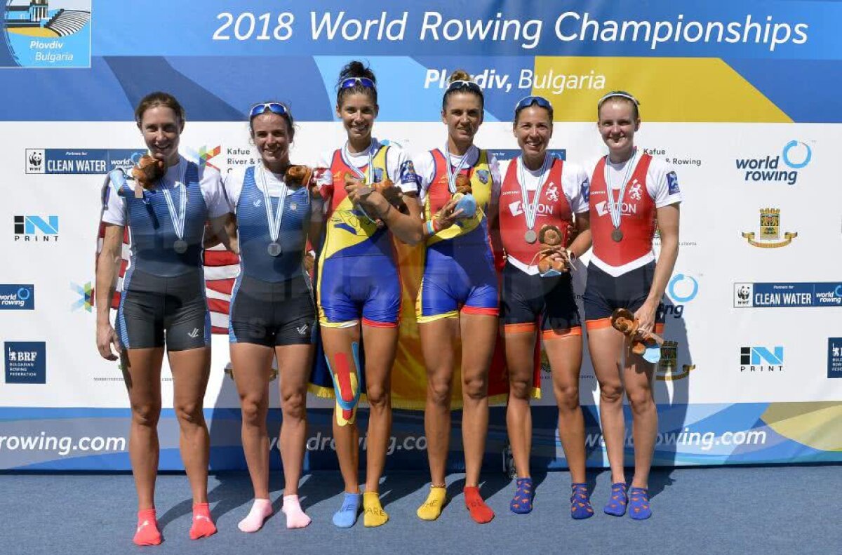 VIDEO Corespondență din Bulgaria » România e campioana Mondială la canotaj! Aur pentru Lehaci-Cozmiuc și Beleagă + argint pentru Tudosă și Cozmiuc