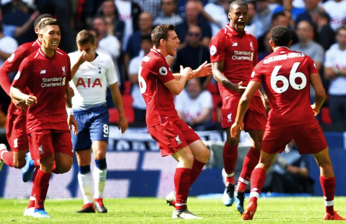 TOTTENHAM - LIVERPOOL 1-2 // Încă o demonstrație de forță a lui Liverpool » "Cormoranii" se impun în derby-ul etapei cu Tottenham și au un bilanț perfect după primele 5 etape