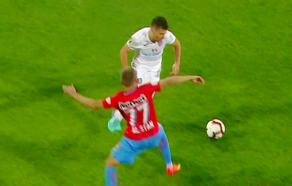 CFR - FCSB 1-1 // FOTO Start încins de meci la Cluj » Alexandru Stan, iertat după o intrare dură! Nu a mai scăpat de "galben" 3 minute mai târziu