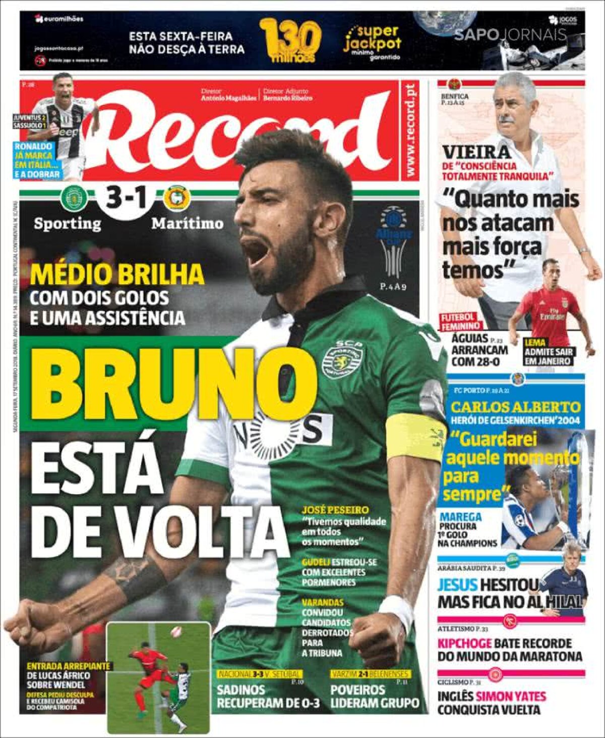 Ce scriu azi ziarele de sport din lume (17 septembrie 2018)