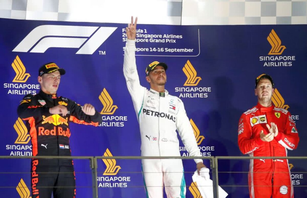 SINGAPORE GRAND-PRIX // Dominația continuă! Victorie categorică pentru Lewis Hamilton la Singapore, iar titlul mondial e tot mai aproape