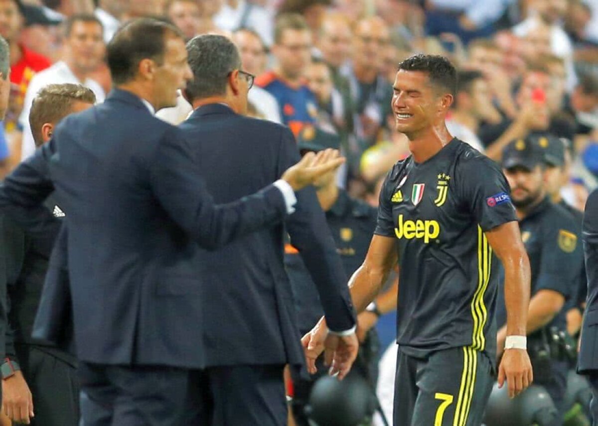 FOTO Moment incredibil în Valencia - Juventus! Ronaldo a fost eliminat și a părăsit terenul în lacrimi 