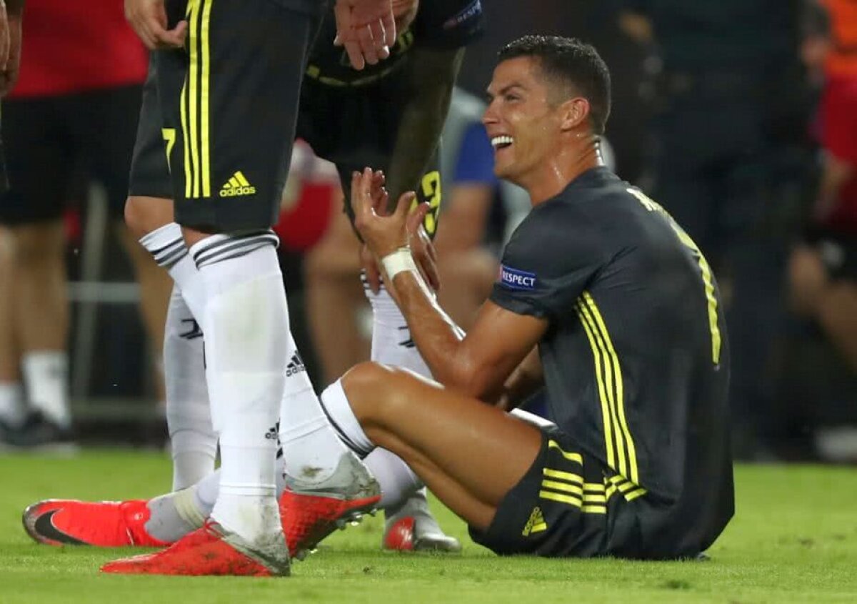 FOTO Moment incredibil în Valencia - Juventus! Ronaldo a fost eliminat și a părăsit terenul în lacrimi 