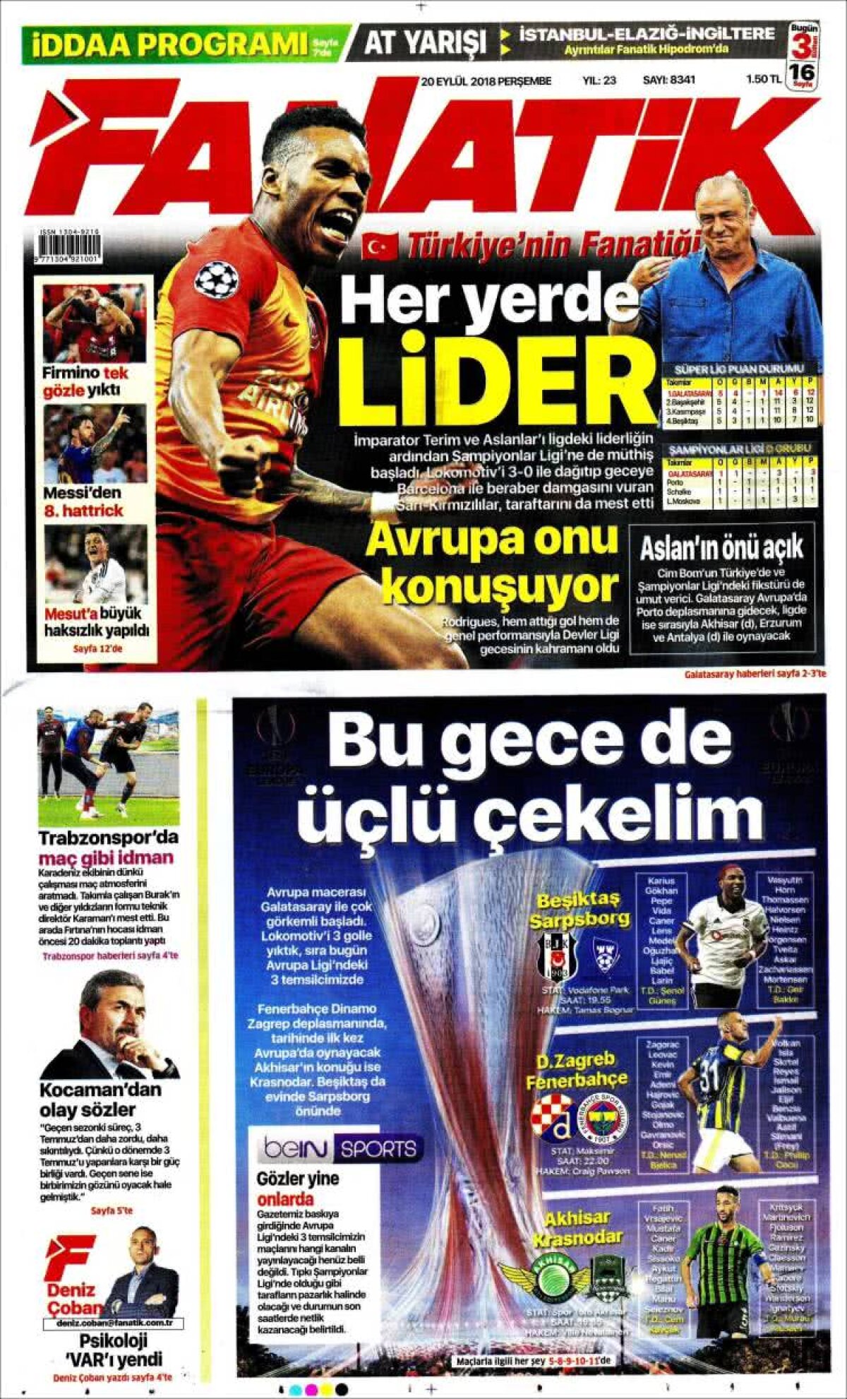 Ce scriu azi ziarele de sport din lume (20 septembrie 2018)