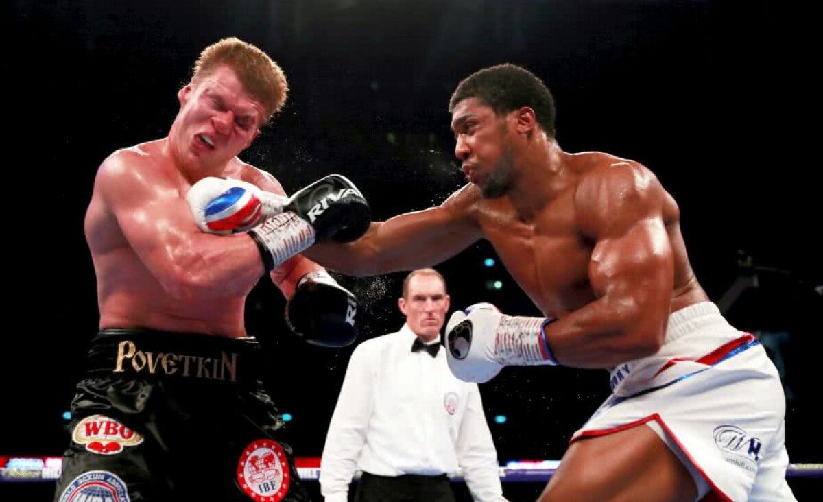 GALERIE FOTO Anthony Joshua, greul suprem » KO nimicitor contra lui Povetkin și palmaresul capătă proporții colosale