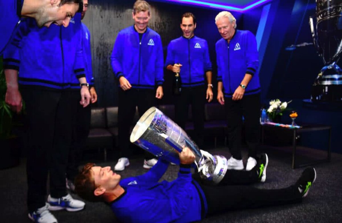 VIDEO + FOTO Echipa Europei a câștigat din nou Laver Cup » Federer și Djokovic au făcut show la petrecere