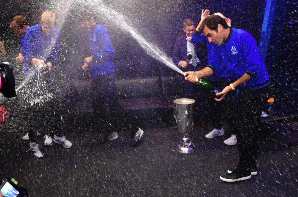 VIDEO + FOTO Echipa Europei a câștigat din nou Laver Cup » Federer și Djokovic au făcut show la petrecere
