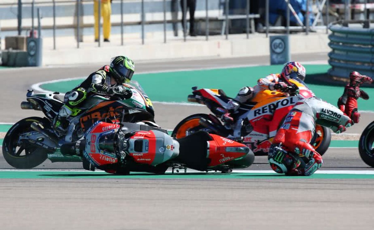 VIDEO + FOTO Acuze și amenințări la MotoGP » Jorge Lorenzo: "Marquez mi-a distrus piciorul și m-a scos din joc pentru etapa următoare! Aștept să-mi ceară scuze, altfel mă simt obligat să reacționez și eu"