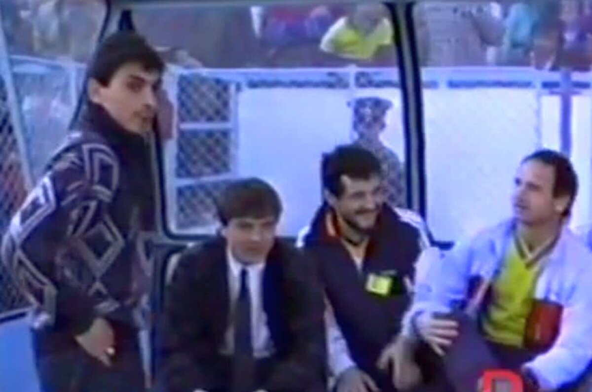 VIDEO Ca la 30 de ani » Imagini GENIALE cu Gigi și Victor Becali în '89, la prima lor apariție în anturajul "naționalei" :D
