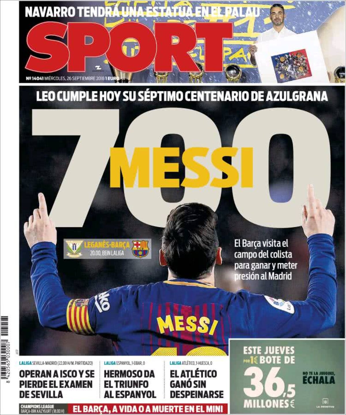 Ce scriu azi ziarele de sport din lume (26 septembrie 2018)