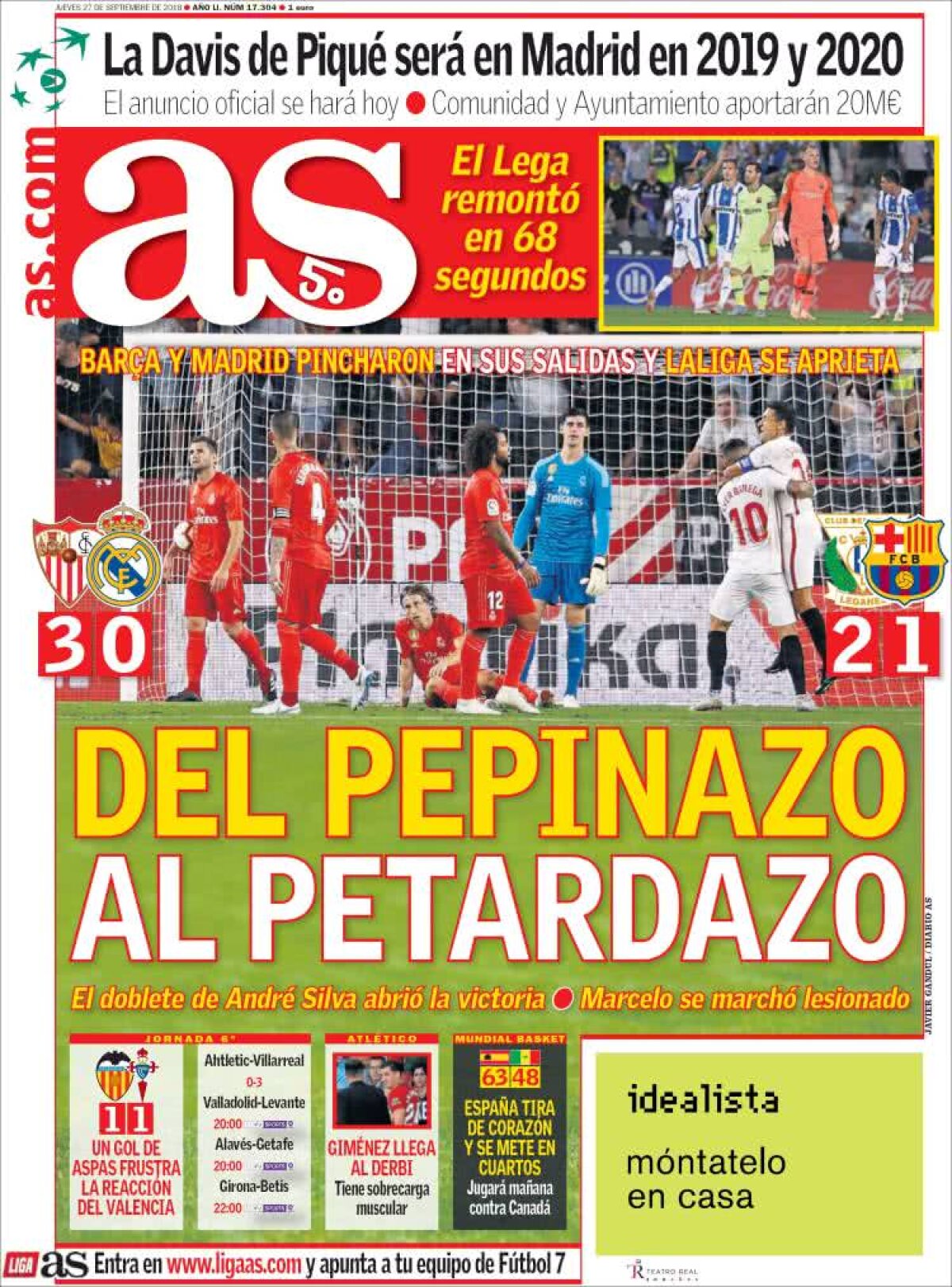 Ce scriu azi ziarele de sport din lume (27 septembrie 2018)