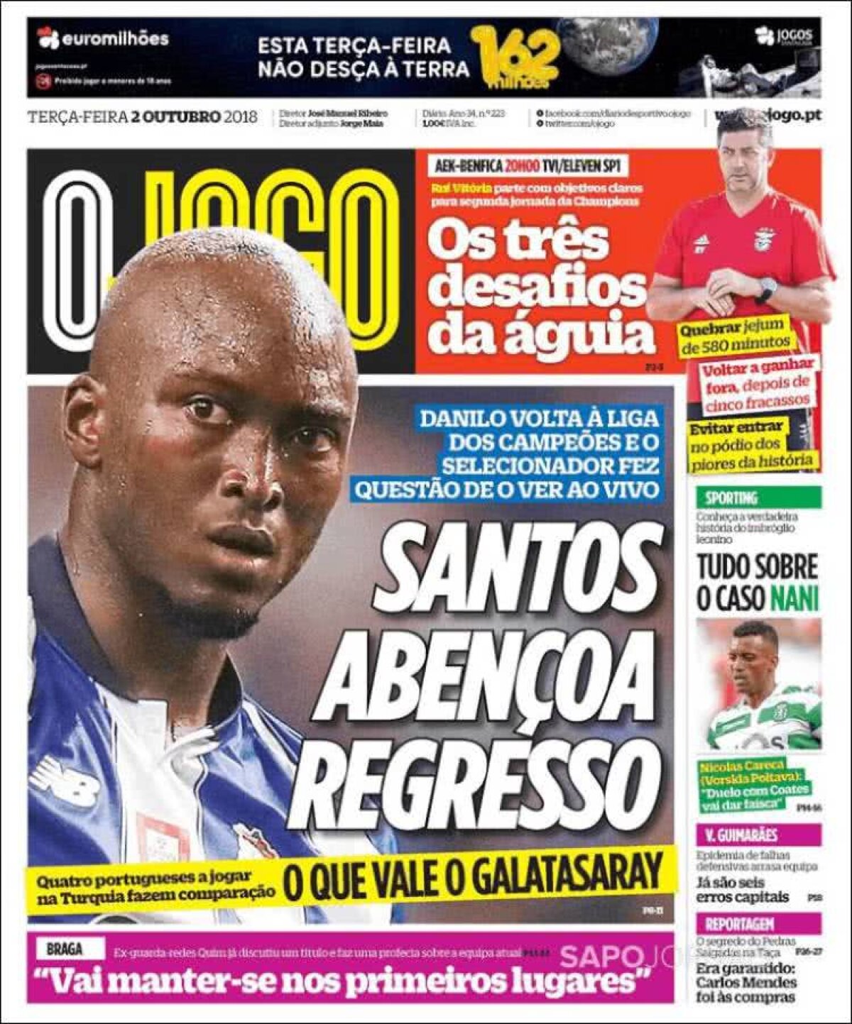 Ce scriu azi ziarele de sport din lume (2 octombrie 2018)