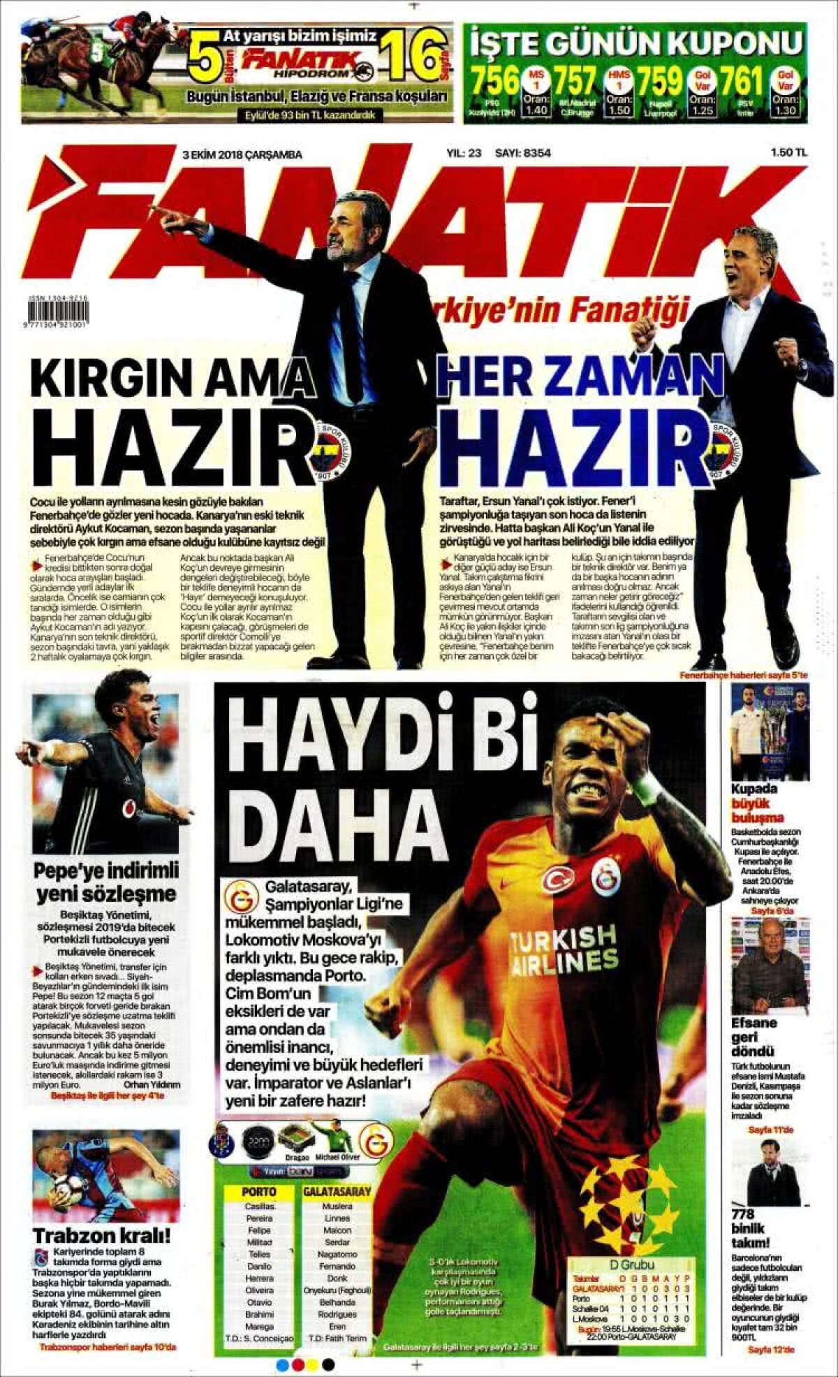 Ce scriu azi ziarele de sport din lume (3 octombrie 2018)