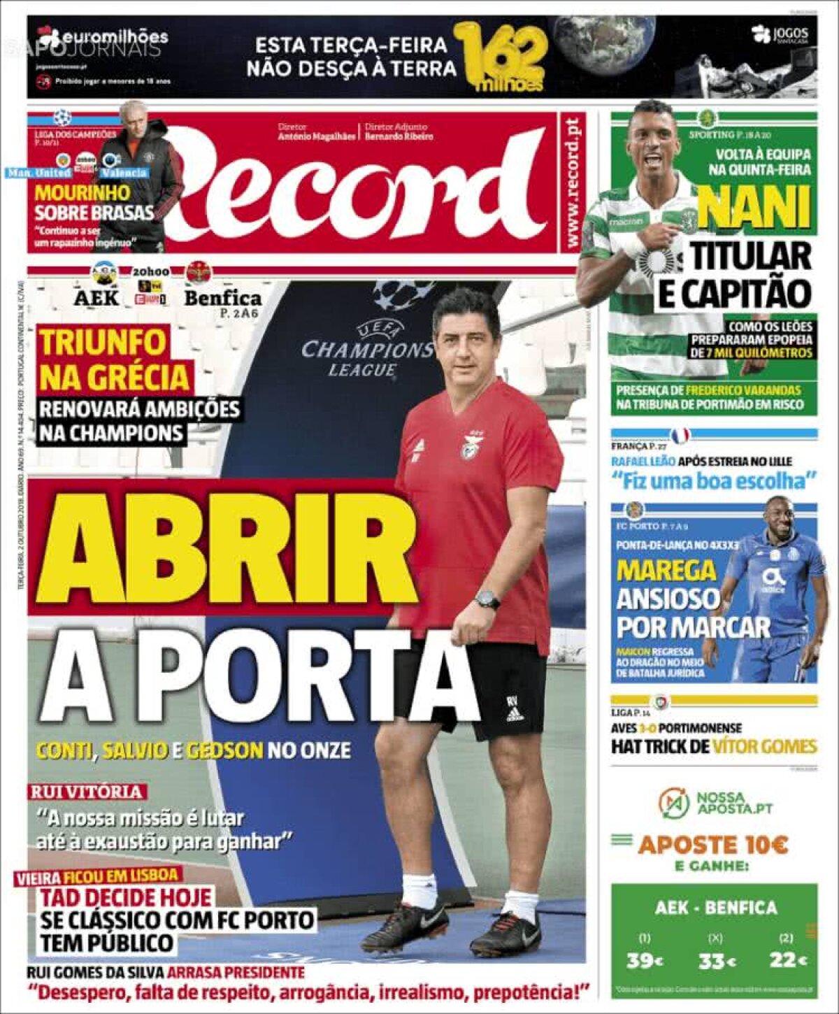 Ce scriu azi ziarele de sport din lume (3 octombrie 2018)