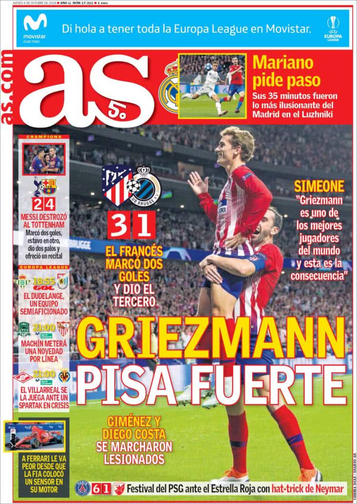 Ce scriu azi ziarele de sport din lume (4 octombrie 2018)